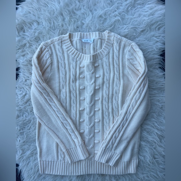 Gapkids Size 8 cream color sweater with embroidered detail. - Picture 2 of 3